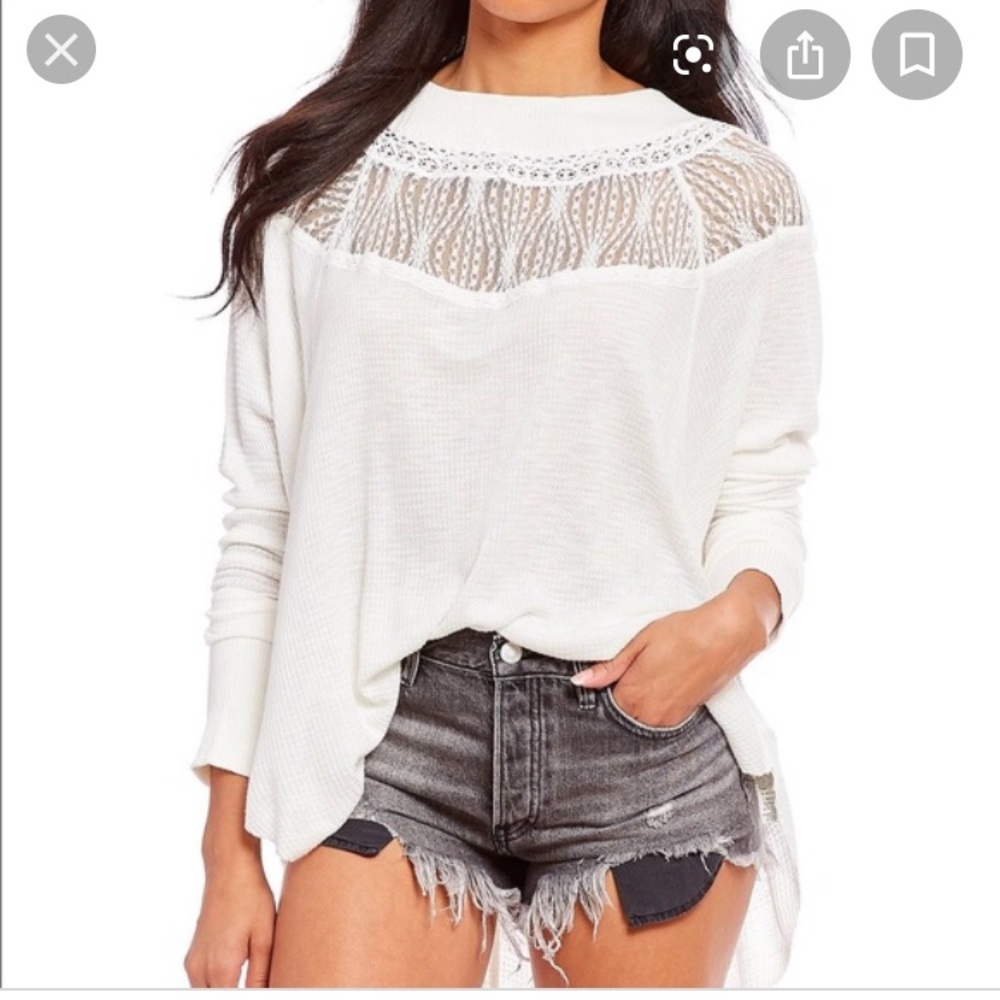 NWT Free People Lace Thermal Tunic